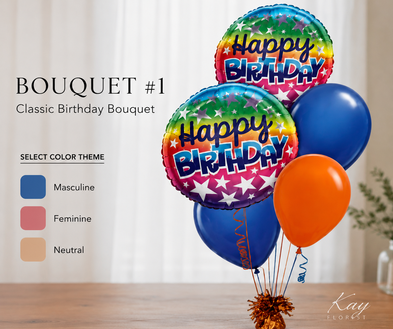 Classic Birthday Balloon Bouquet- Delivery Newnan GA